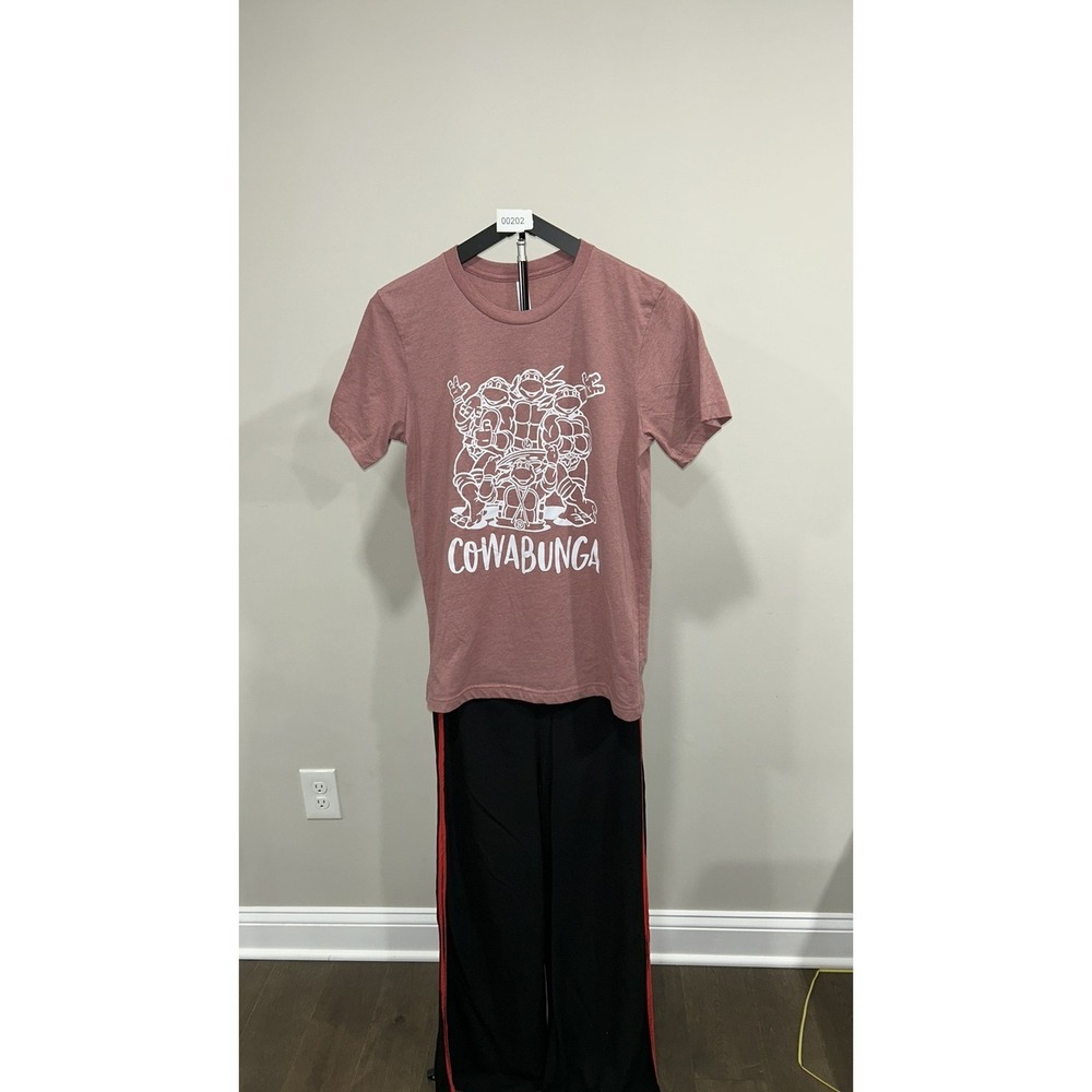 Teenage Mutant Ninja Turtles Cowabunga Bella Canvas T-Shirt Mens M Dusty Rose - Picture 1 of 3